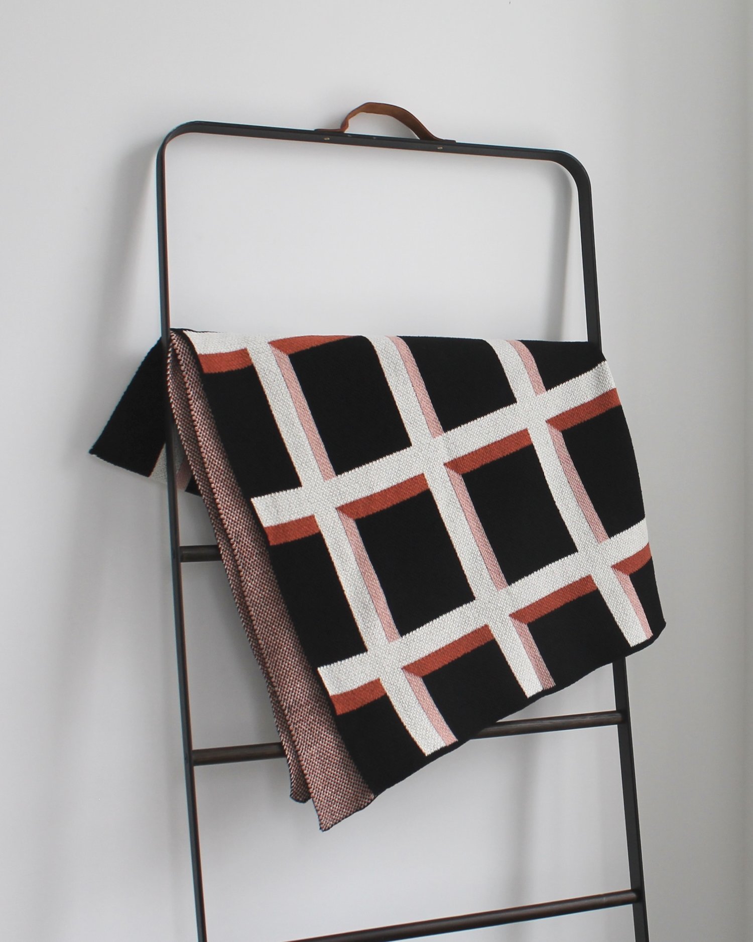 Happy Habitat Windowpane Knit Throw Blanket - Blush/Black ...