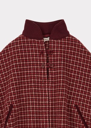 Kids Caramel Lapwing Cape - Red/berry Check Kids Caramel Lapwing Cape - Red/berry Check