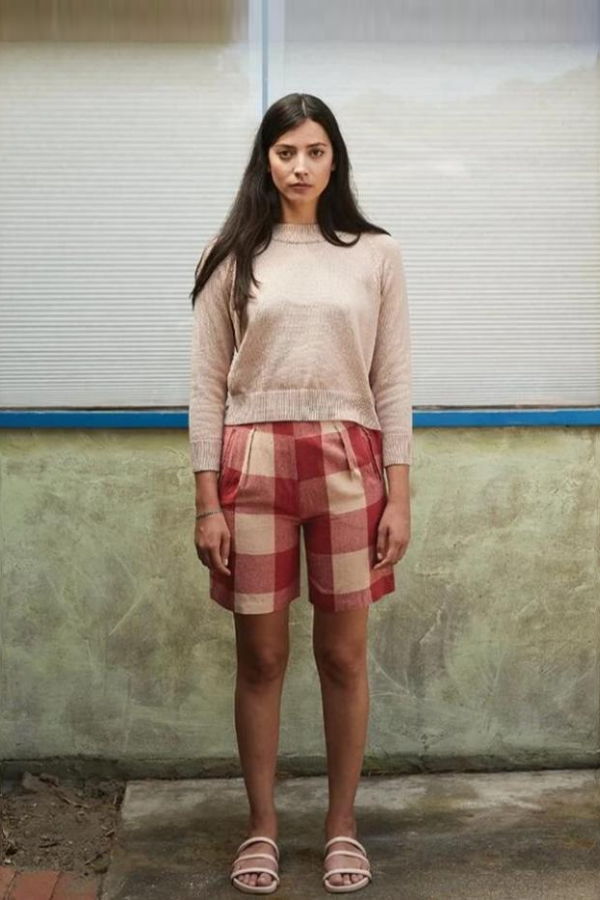 Ali Golden Fancy Shorts - Raspberry Gingham