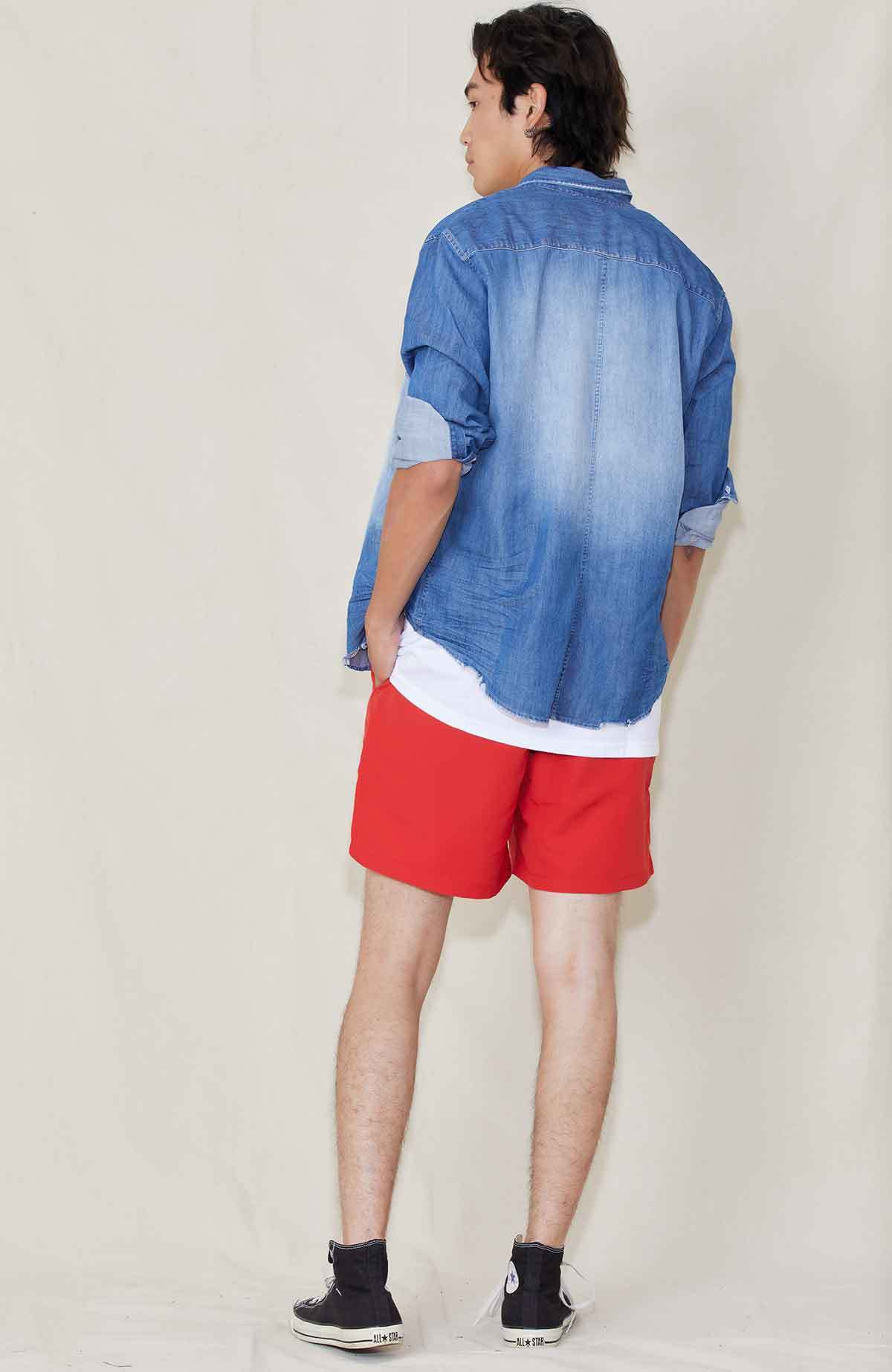 Frank & Eileen Luke Distressed Denim Shirt - Indigo | Garmentory