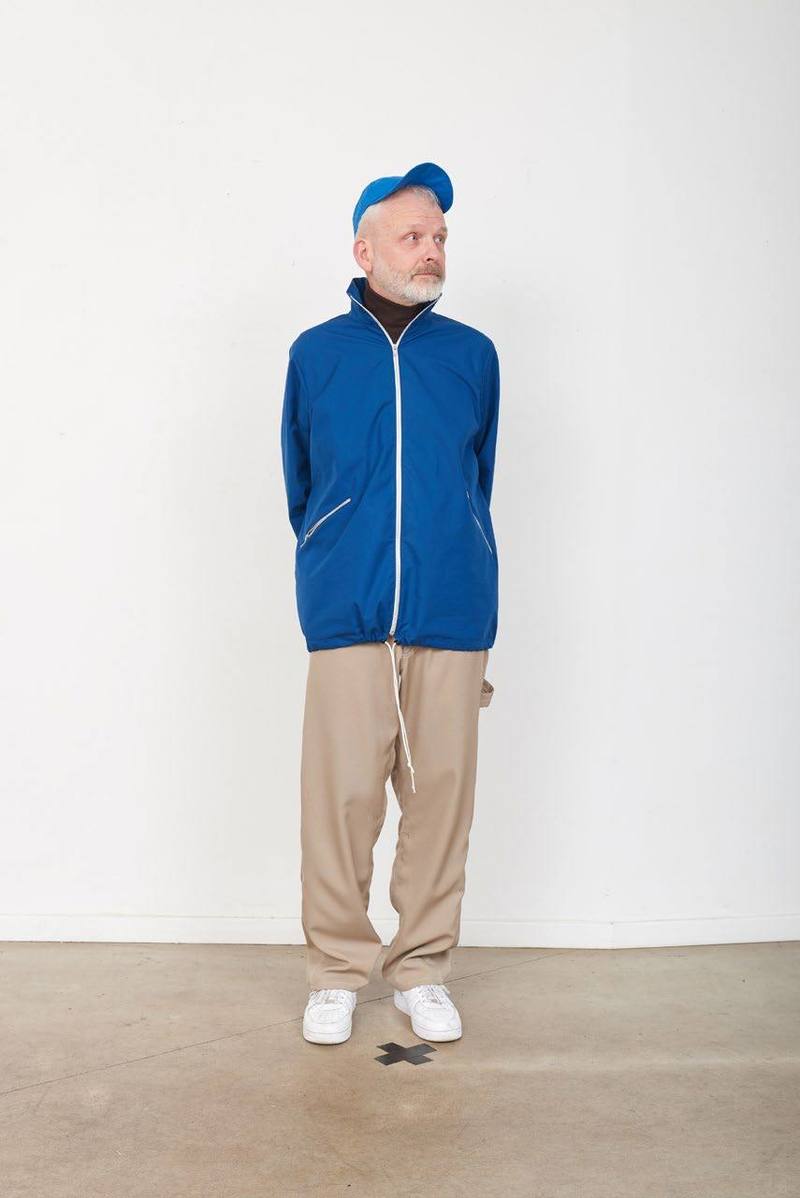 Camiel Fortgens Waxed Cotton Loose Track Jacket - Blue | Garmentory