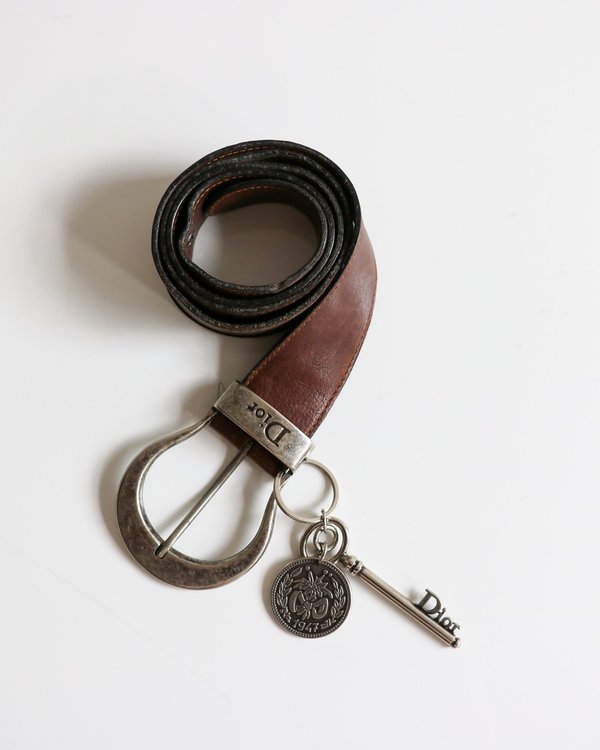 Vintage Christian Dior Waist Belt Dark Brown Oversized Silver Tone Buckle Christian Dior Belt Indiana Vintage Belts for sale | eBay main image 3