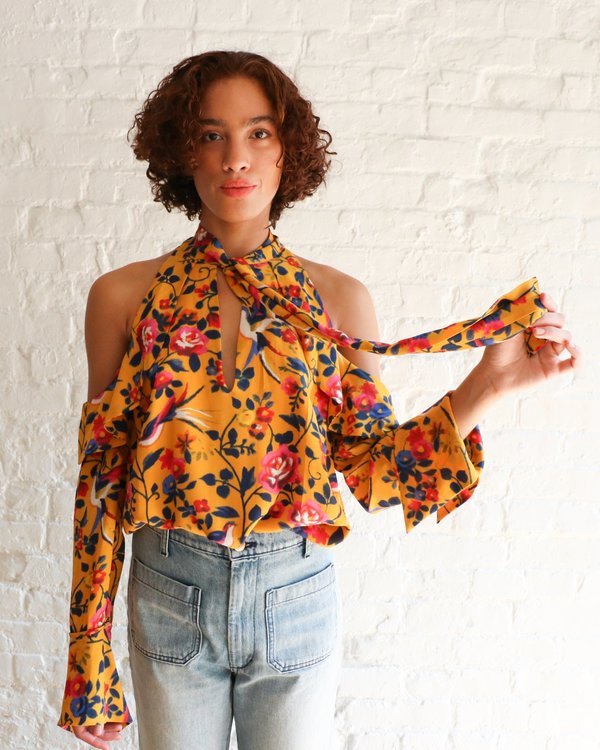 [pre-loved] Tanya Taylor Floral Blouse - yellow floral