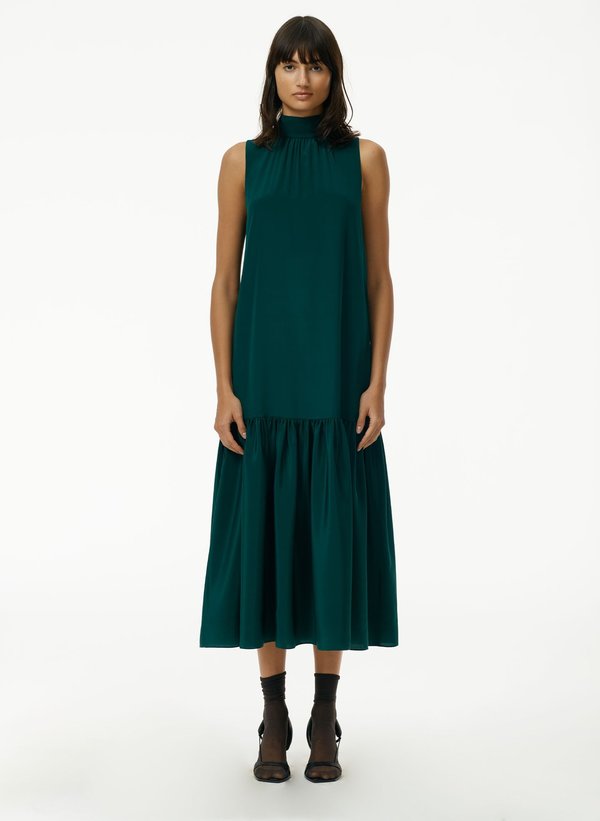 green emerald velvet dress Tibi main image 1