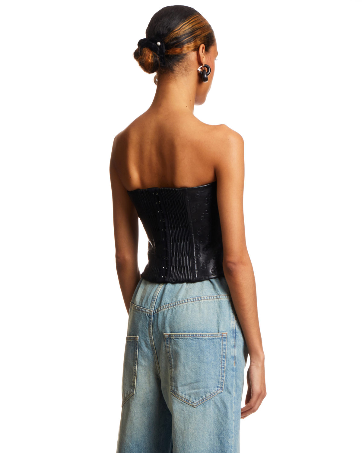 saks potts leather corset