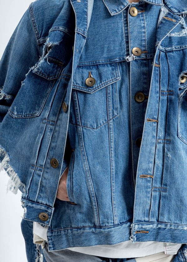 Mihara Yasuhiro Broken Layer Denim Jacket - Indigo | Garmentory