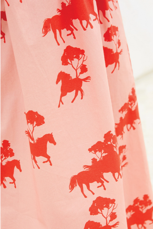 Never Fully Dressed Forrest Print Midi Dress - Pink/Red | Garmentory