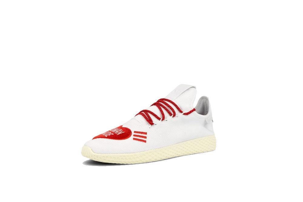 adidas pharrell tennis hu human made white red