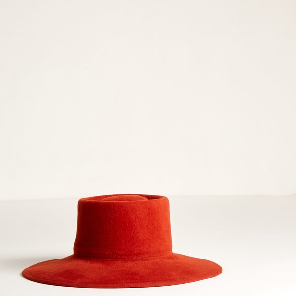 Brookes Boswell Velour Felt Daryl Hat - Dark Berry Brookes Boswell Velour Felt Daryl Hat - Dark Berry