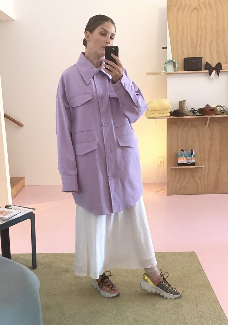 Maison Margiela MM6 Oversized Sports Jacket - Lilac | Garmentory
