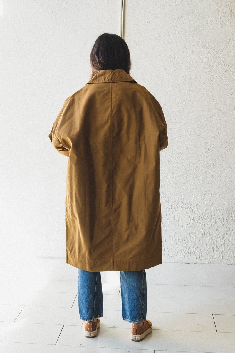 MOCOA'S ITALY ウールガウン Cawley Studio Faro Oilskin Mac - Mustard Olive | Garmentory