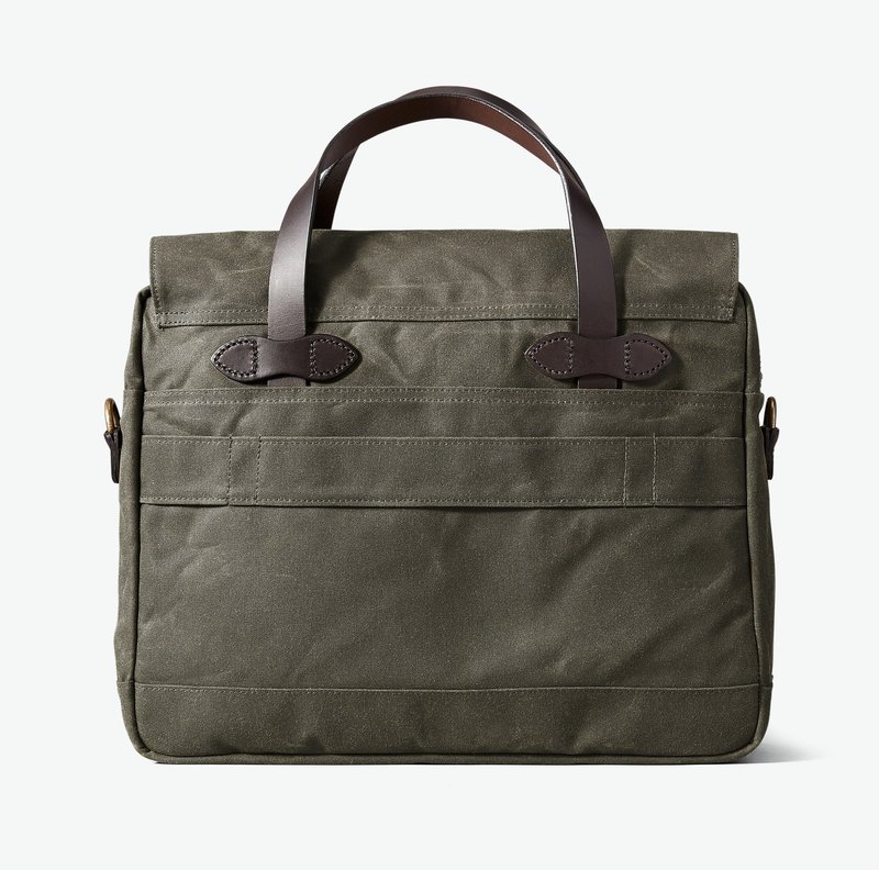 Filson 24 Hour Tin Cloth Briefcase Otter Green Garmentory