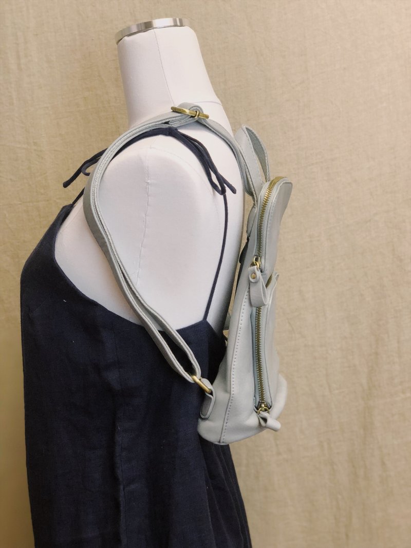 Joy Susan Dusty Blue Vegan Leather Mini Backpack Purse Joy Susan Vegan Leather Mini Backpack - Baby Blue | Garmentory main image 4