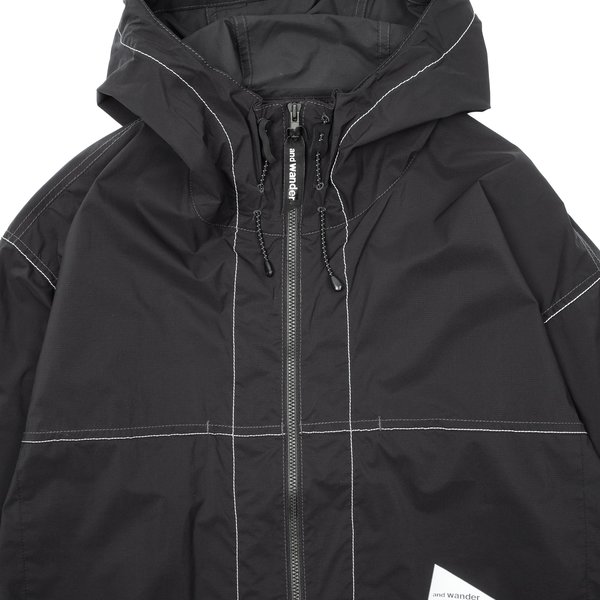 And Wander Pertex Wind Pullover - Black | Garmentory