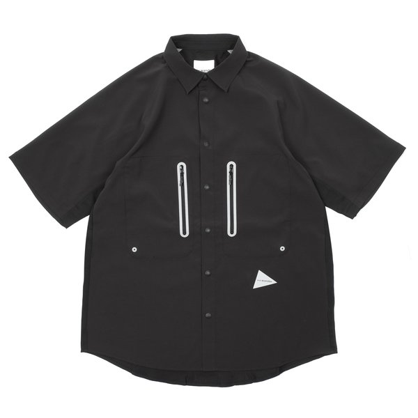 And Wander Tech Short Sleeve Shirt - Black | Garmentory