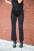 Grlfrnd Joan Crop Flare Jean in Black Magic Woman - Thumbnail 3