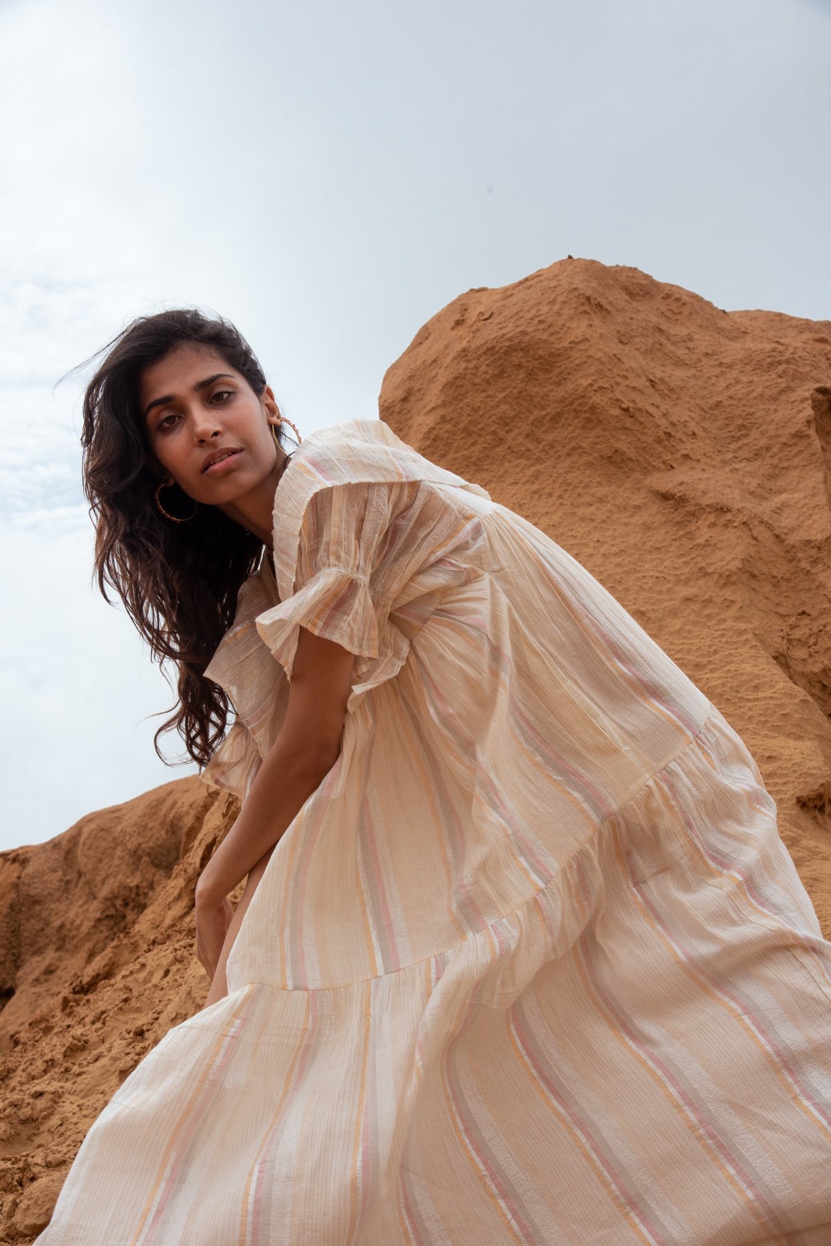 Little Tienda Maribel Dress - Clay on Garmentory