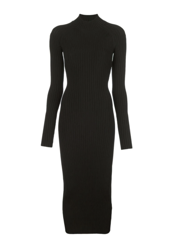 Dion Lee Ribbed Knit Dress - Black | Garmentory