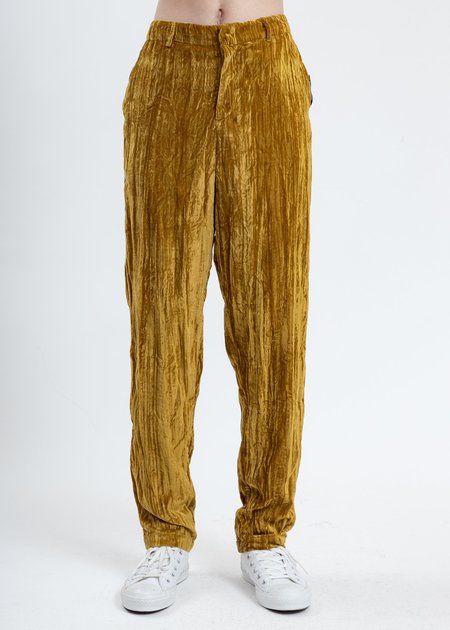 mustard velvet pants
