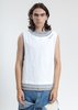 LUKEWARMPEOPLE Triple Layer Muscle Tee - White - Thumbnail 1