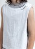 LUKEWARMPEOPLE Triple Layer Muscle Tee - White - Thumbnail 2