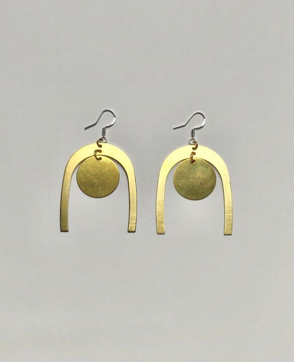 WE COME IN PEACE Peace Earrings - Brass WE COME IN PEACE Peace Earrings - Brass