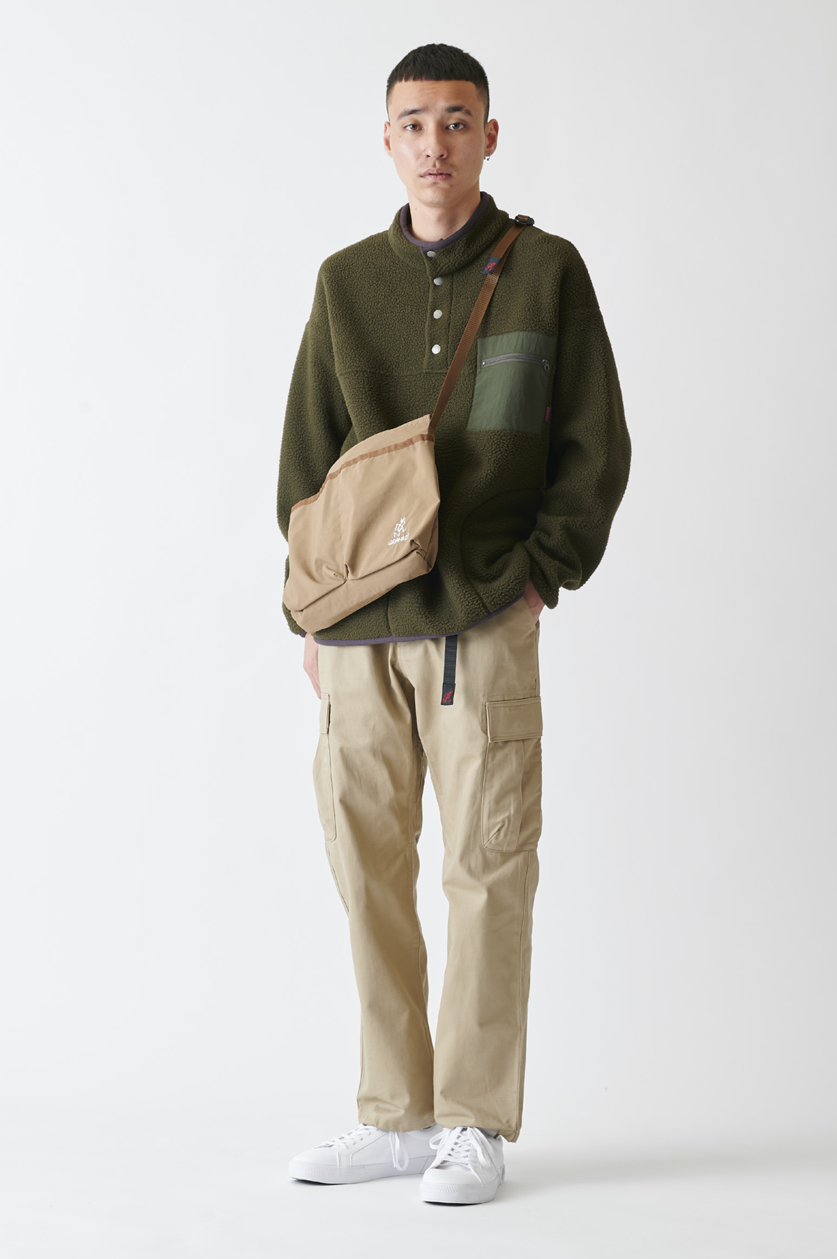 Gramicci Boa Fleece Pullover Shirt - Olive | Garmentory