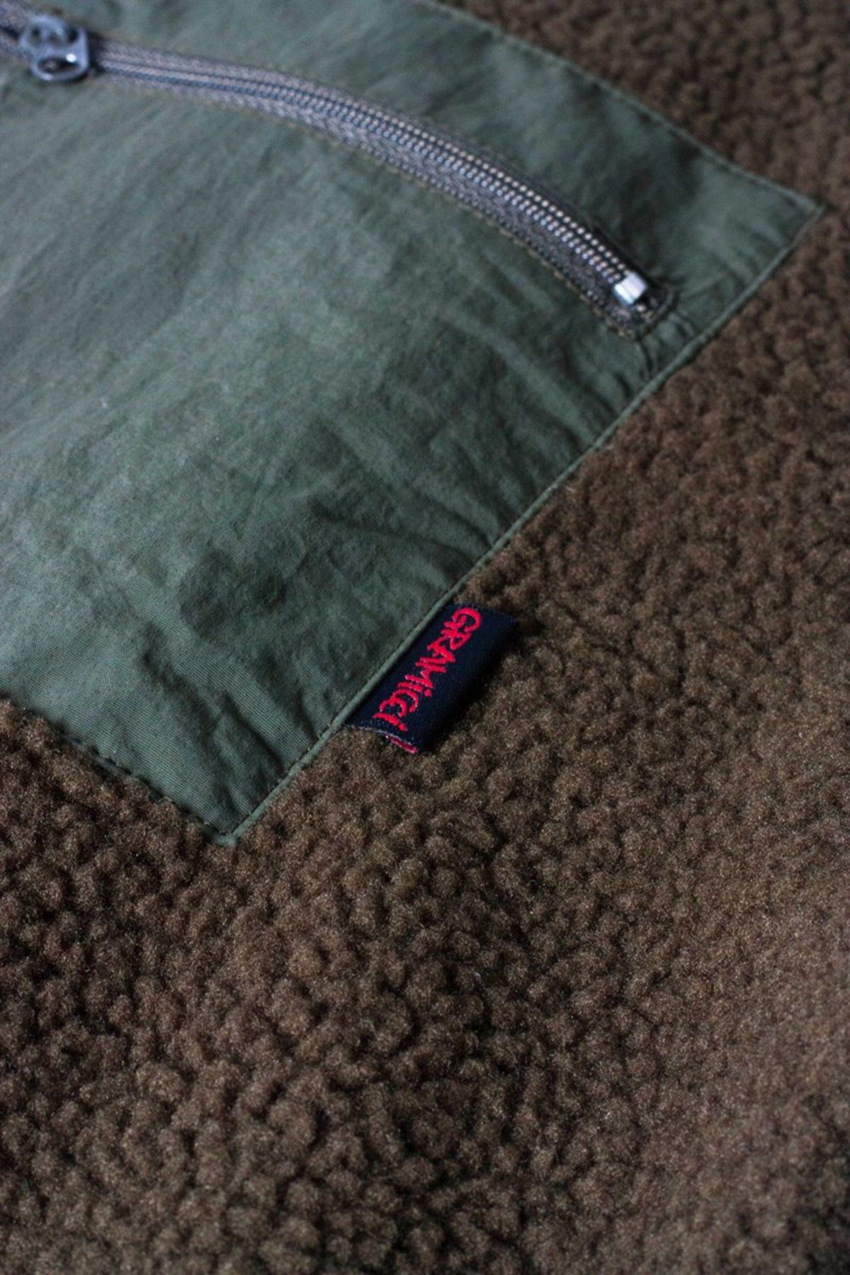 Gramicci Boa Fleece Pullover Shirt - Olive | Garmentory