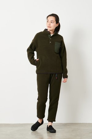 Gramicci Boa Fleece Pullover Shirt - Olive | Garmentory