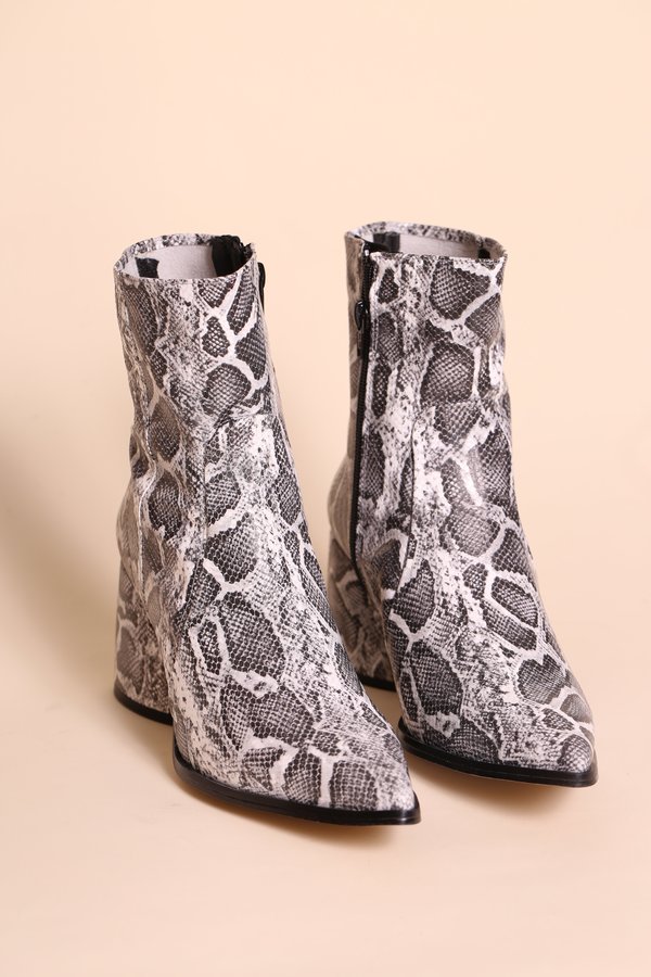 "INTENTIONALLY __________." LIMA Boot - Off White Python "INTENTIONALLY __________." LIMA Boot - Off White Python