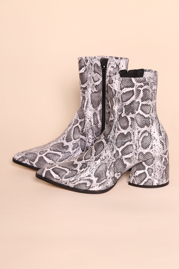 "INTENTIONALLY __________." LIMA Boot - Off White Python "INTENTIONALLY __________." LIMA Boot - Off White Python