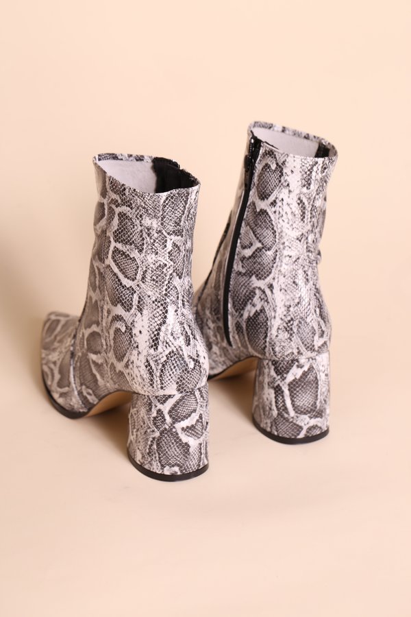 "INTENTIONALLY __________." LIMA Boot - Off White Python "INTENTIONALLY __________." LIMA Boot - Off White Python