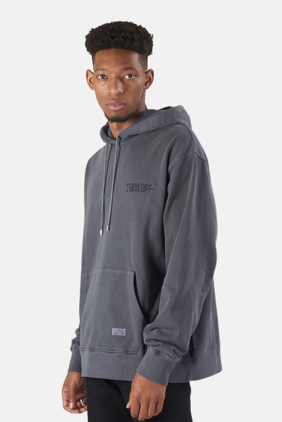 【STAMPD】F*** OFF DRAG HOODIE Stampd F*** Off Drag Hoodie Sweater - Steel Grey | Garmentory