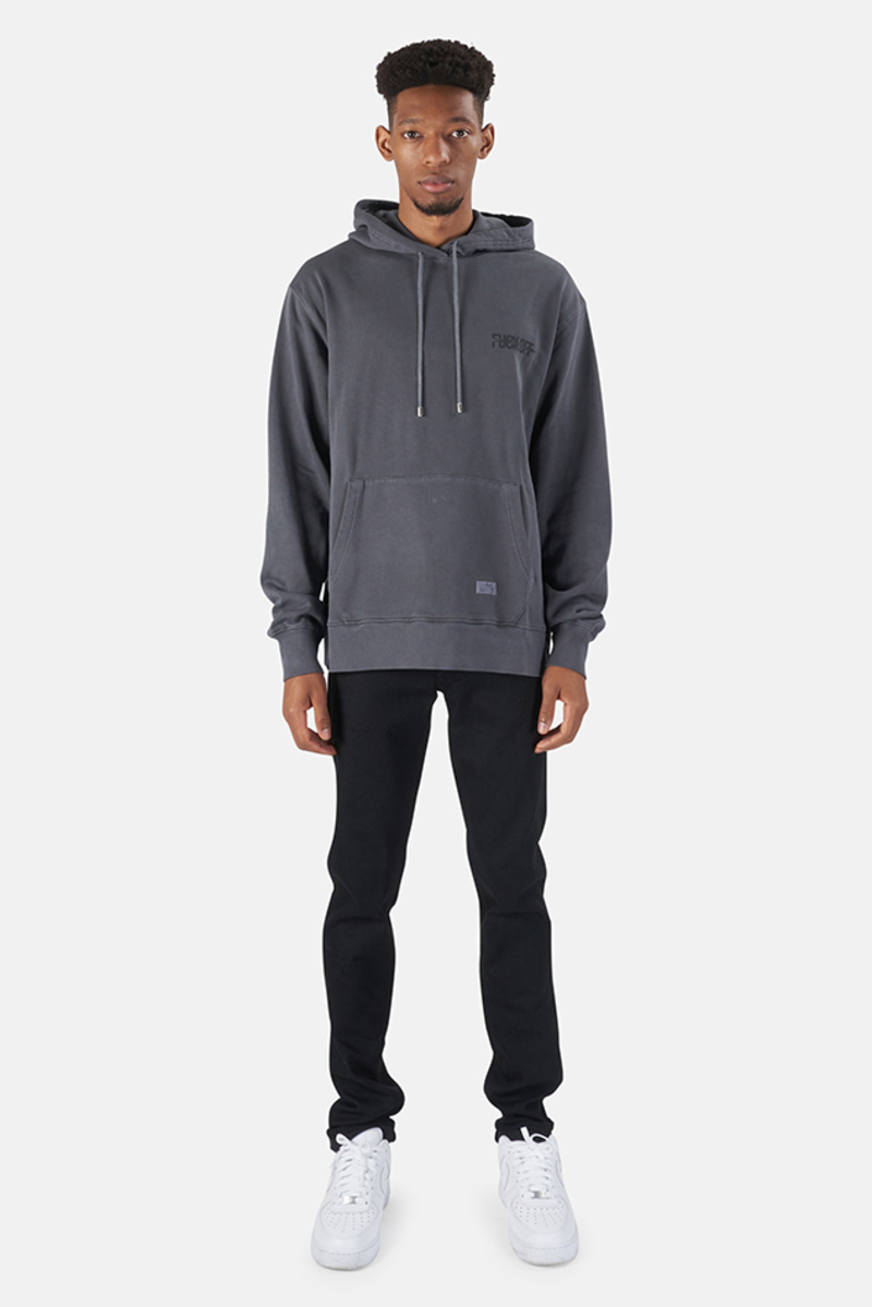 Stampd F*** Off Drag Hoodie Sweater - Steel Grey | Garmentory