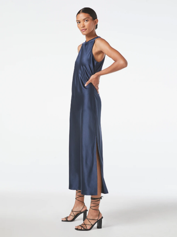 frame silk dress Frame Cut-Out Silk-Blend Maxi Dress. Size L. MSRP $748