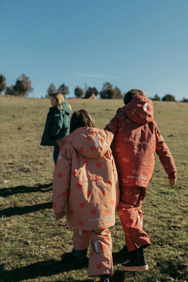 Kids Tinycottons Hearts Snow Jacket 