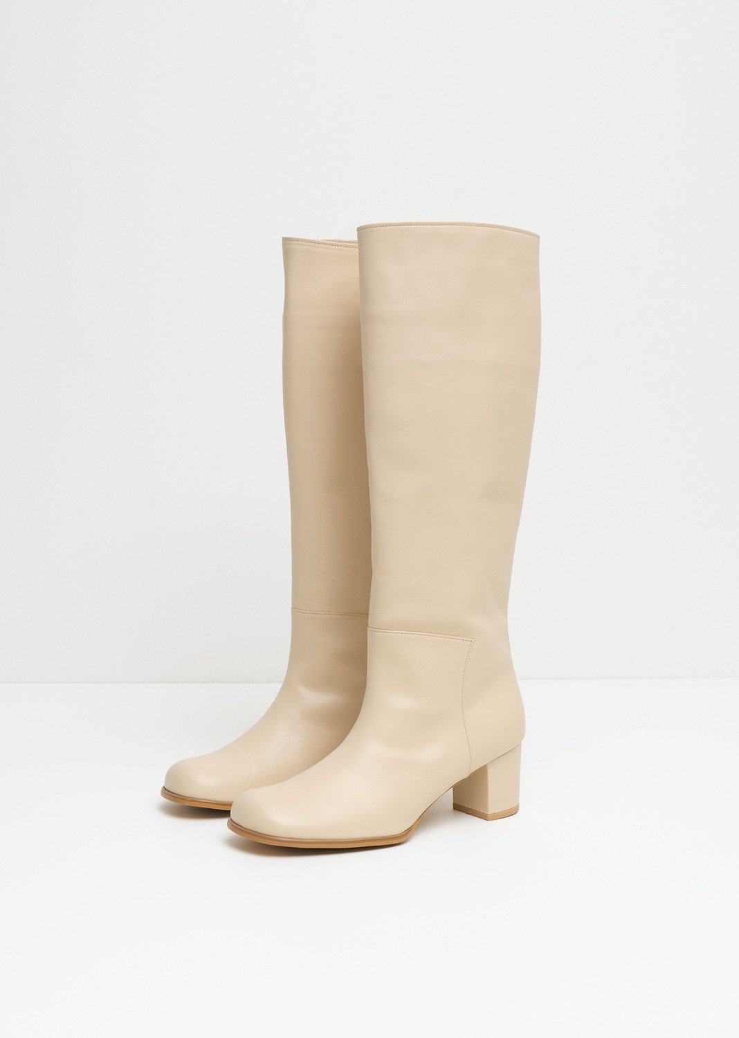 long beige boots