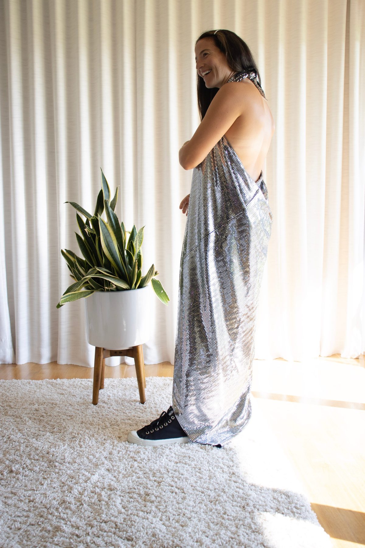 ＭＭ6 Silver mirrored one-shoulder dress RZ1764-L.jpg?crop=center&