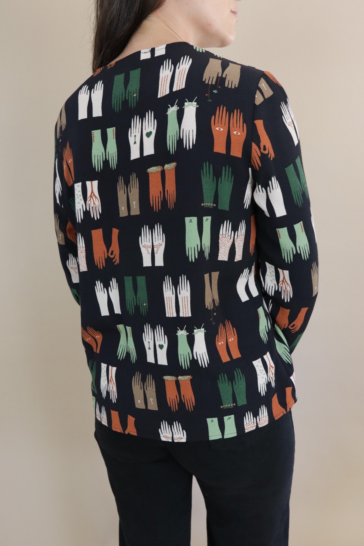 Nice Things Paloma Woodlands Top - Black - Image 2 of 4