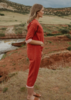 Happy French Gang Madder Jumpsuit - Ruby - Thumbnail 2