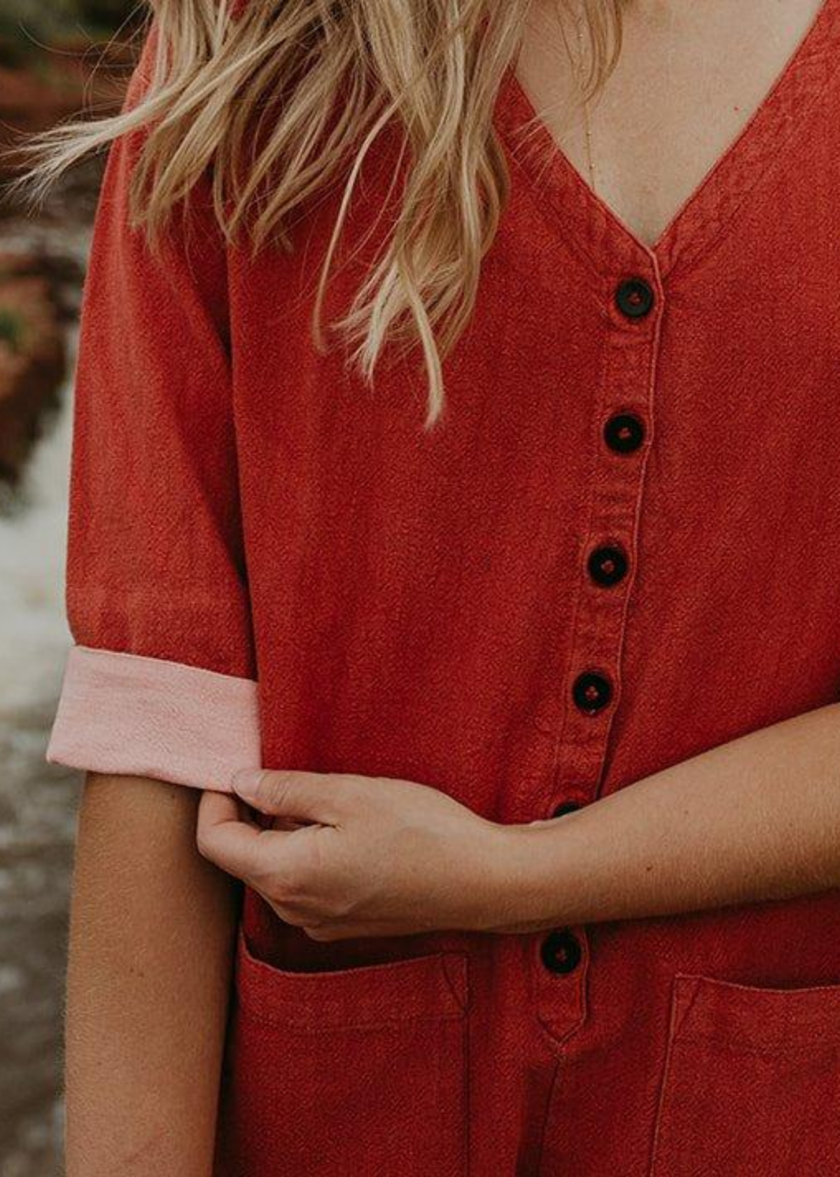 Happy French Gang Madder Jumpsuit - Ruby - Image 6 of 6