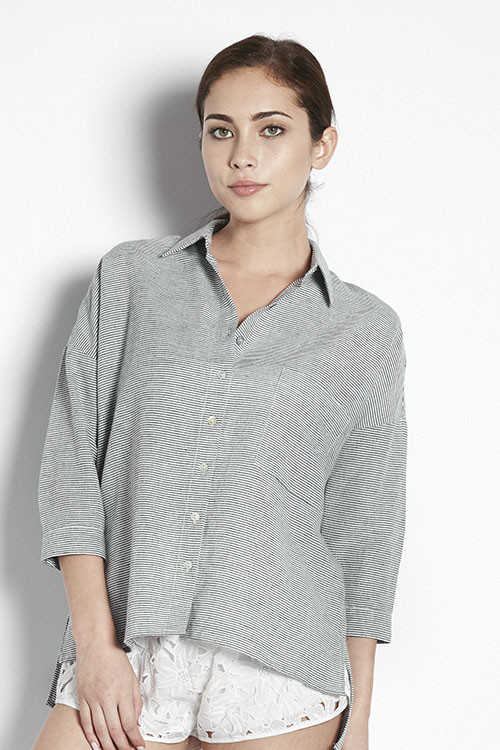 Short Sleeved Striped Shirt Short Sleeved Striped Shirt
