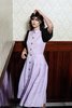 SALASAI SCARLET DRESS IN LINEN AND LACE - LILAC/BLACK - Thumbnail 1