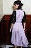 SALASAI SCARLET DRESS IN LINEN AND LACE - LILAC/BLACK - Thumbnail 8