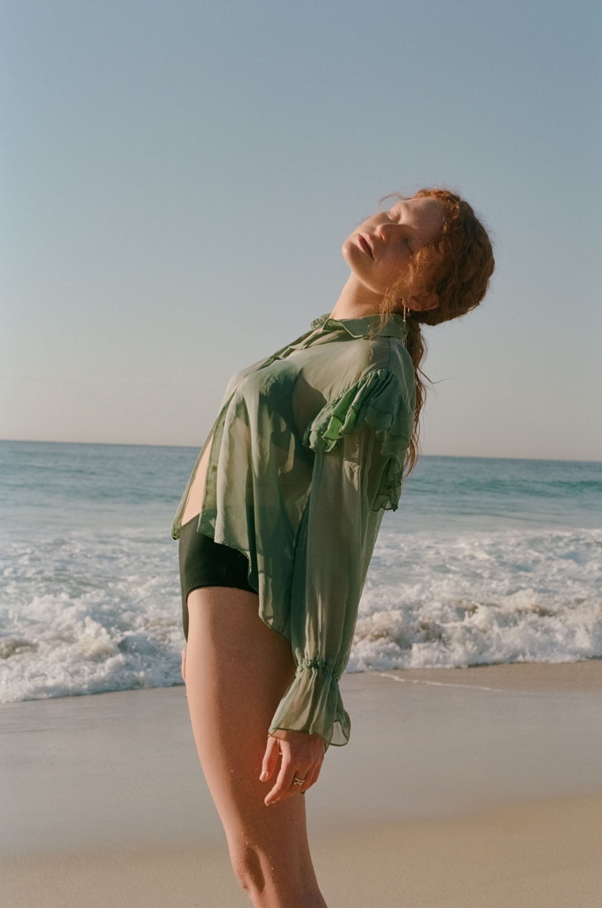 ANNIE HAMILTON Ruffle Shirt - Seafoam - Image 4 of 9