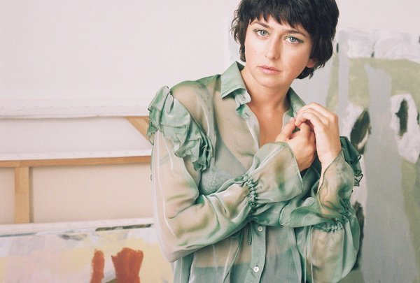 ANNIE HAMILTON Ruffle Shirt - Seafoam