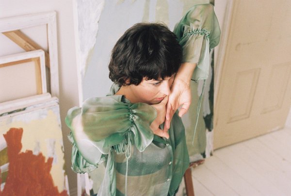 ANNIE HAMILTON Ruffle Shirt - Seafoam