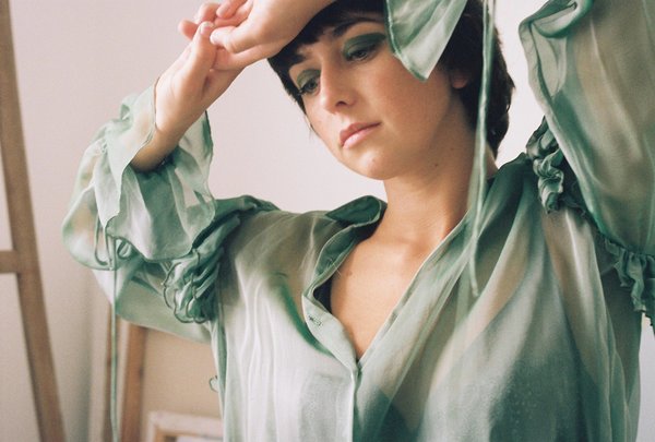 ANNIE HAMILTON Ruffle Shirt - Seafoam