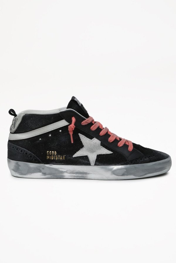 golden goose black sparkle sneakers