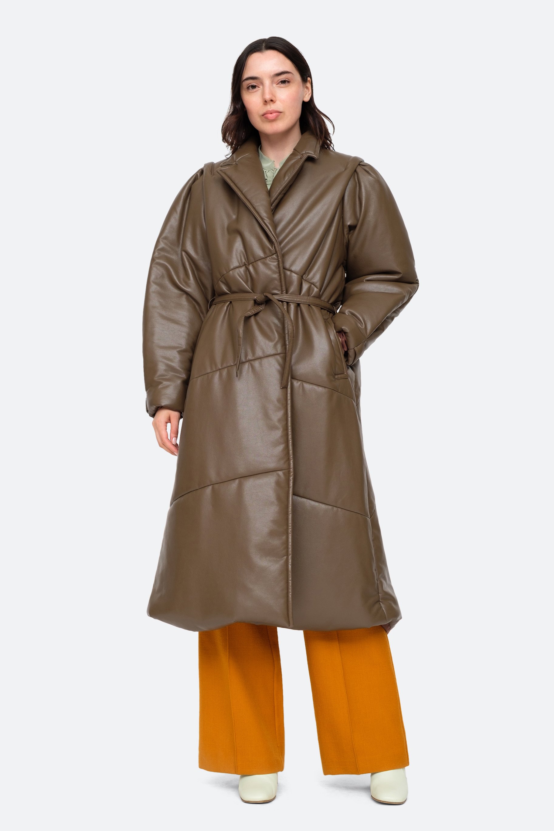 Vegan leather coat Clearance